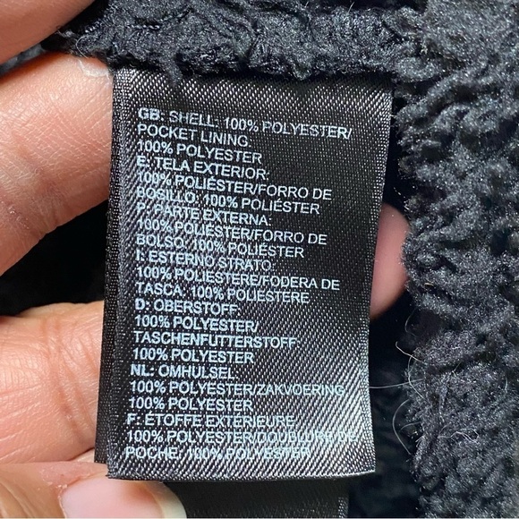 The North Face Jacket Women's Medium Black Osito Shaggy Fleece Full Zip Jacket - Picture 13 of 13